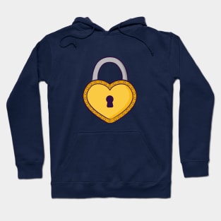 Golden heart-shaped padlock Hoodie